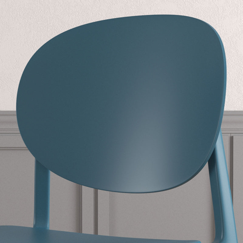 Plastic Contemporary Armless Chair Dining Room Open Back Chair