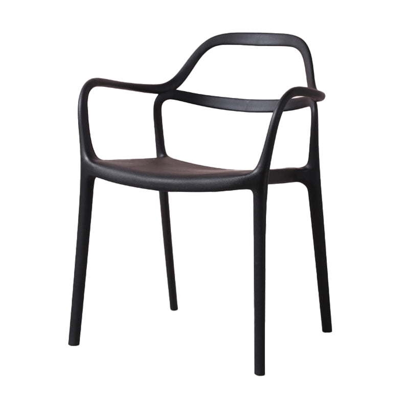 Plastic Contemporary Arm Chair Dining Kitchen Room Open Back Chair