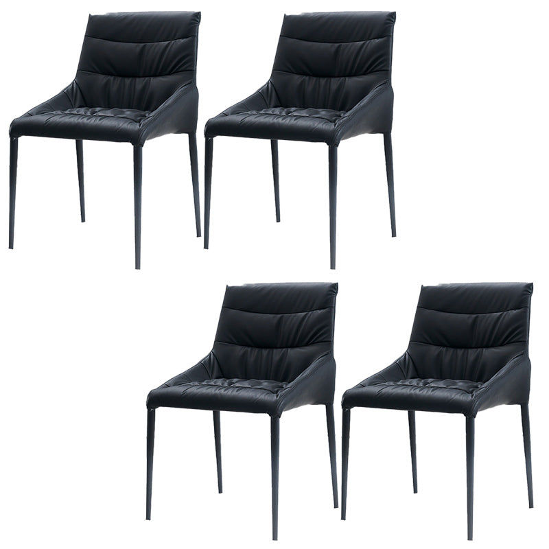 Contemporary Faux Leather Dining Room Chairs Metal Dining Chairs