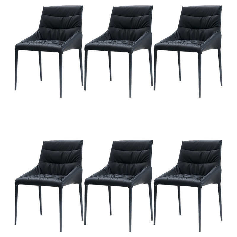 Contemporary Faux Leather Dining Room Chairs Metal Dining Chairs