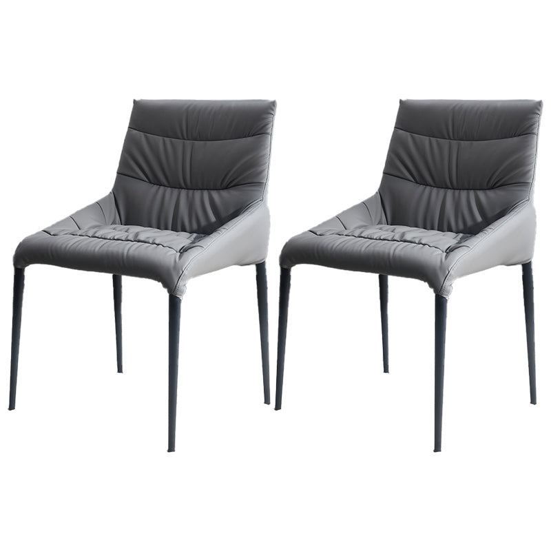 Contemporary Faux Leather Dining Room Chairs Metal Dining Chairs