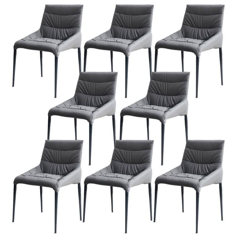 Contemporary Faux Leather Dining Room Chairs Metal Dining Chairs