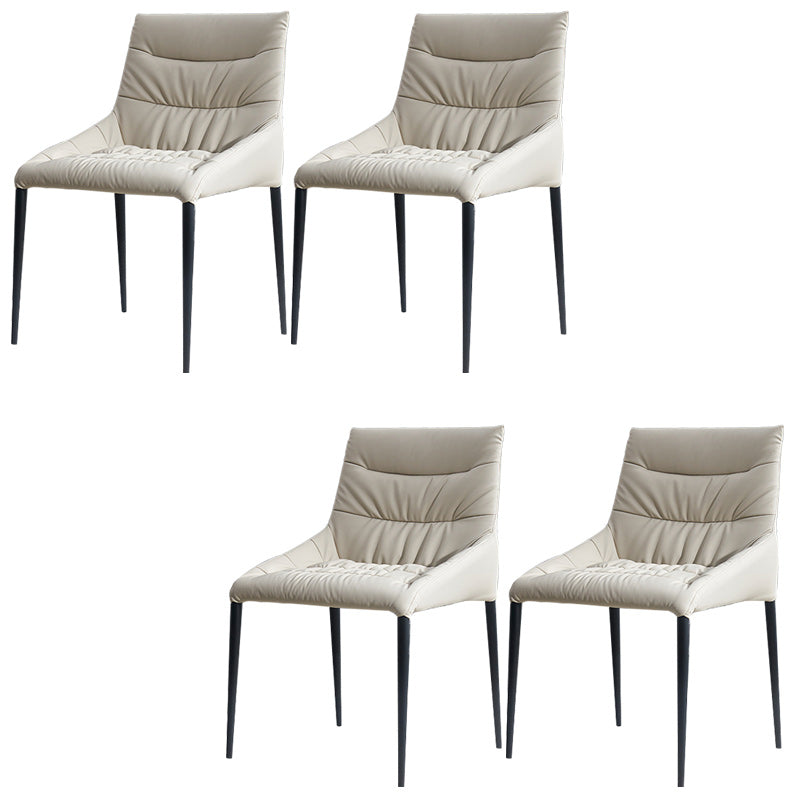 Contemporary Faux Leather Dining Room Chairs Metal Dining Chairs