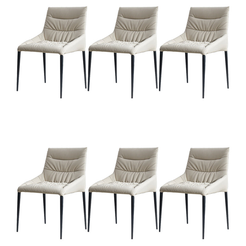 Contemporary Faux Leather Dining Room Chairs Metal Dining Chairs