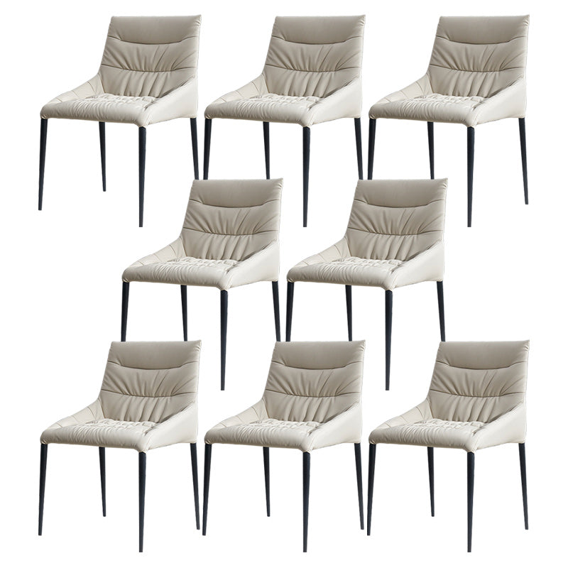 Contemporary Faux Leather Dining Room Chairs Metal Dining Chairs