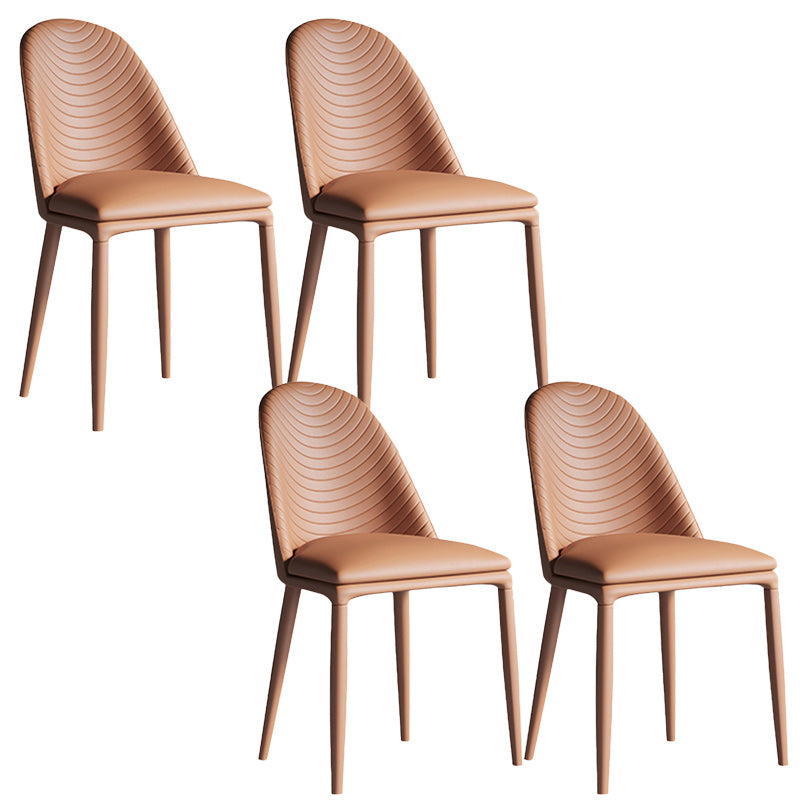 Contemporary Metal Dining Chair Dining Armless Chair for Restaurant Use