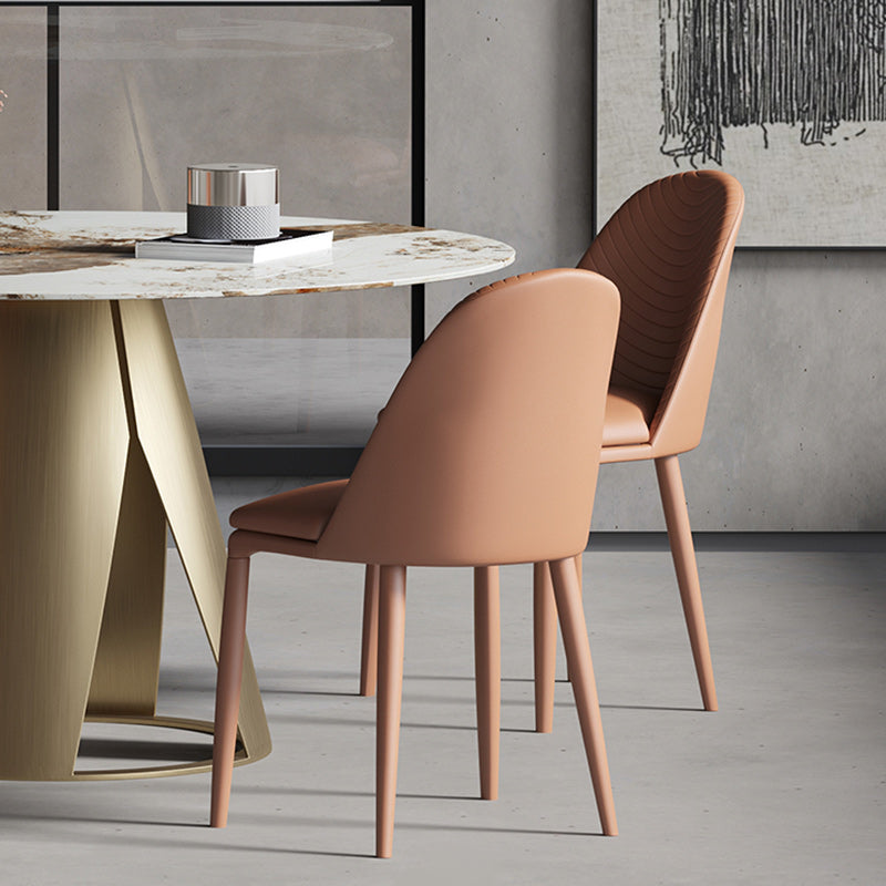 Contemporary Metal Dining Chair Dining Armless Chair for Restaurant Use