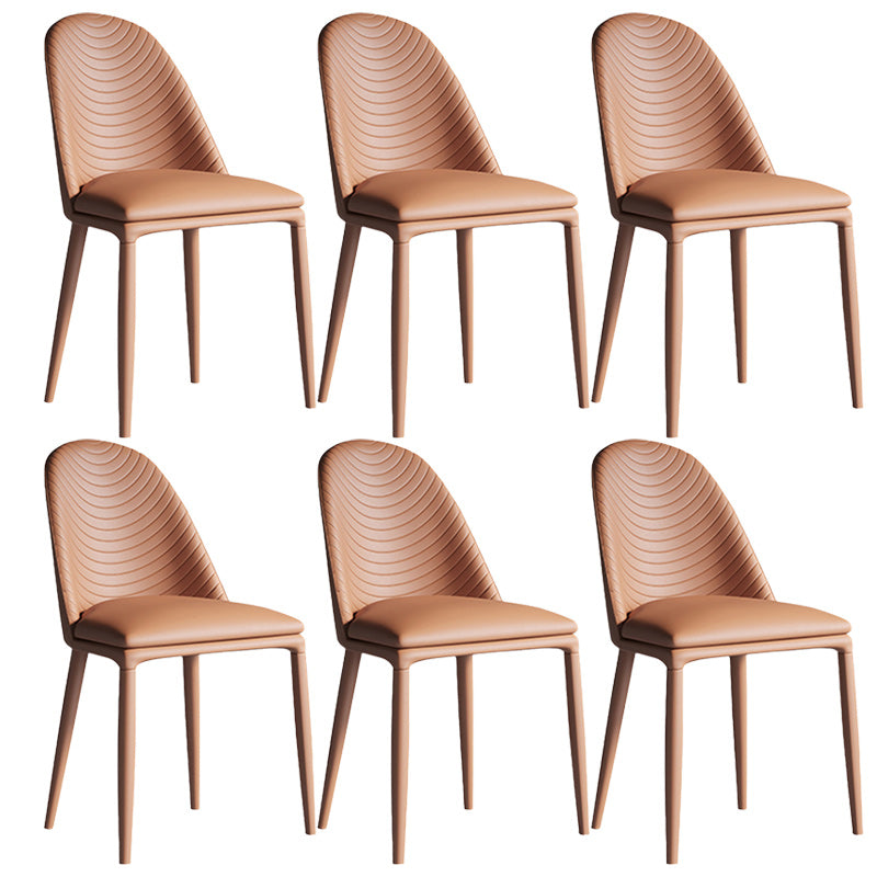 Contemporary Metal Dining Chair Dining Armless Chair for Restaurant Use