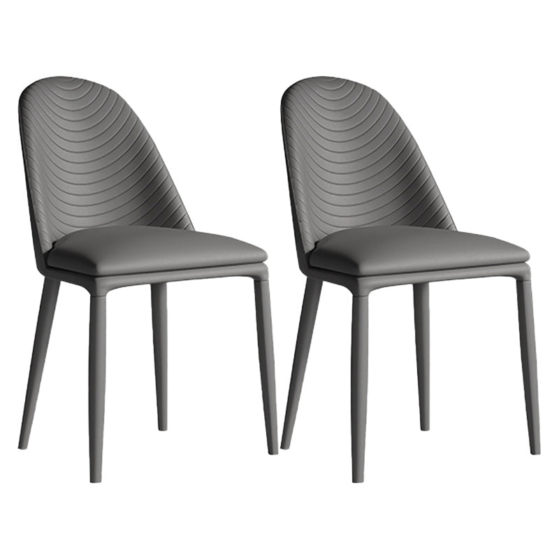 Contemporary Metal Dining Chair Dining Armless Chair for Restaurant Use