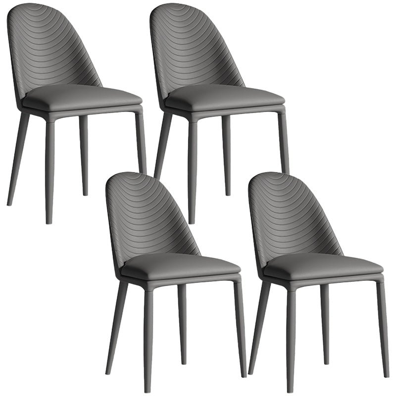 Contemporary Metal Dining Chair Dining Armless Chair for Restaurant Use