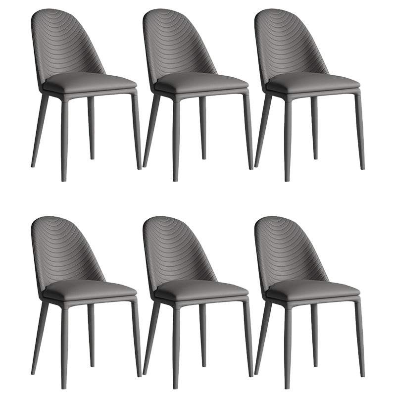 Contemporary Metal Dining Chair Dining Armless Chair for Restaurant Use