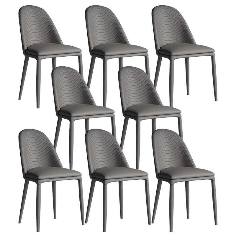 Contemporary Metal Dining Chair Dining Armless Chair for Restaurant Use