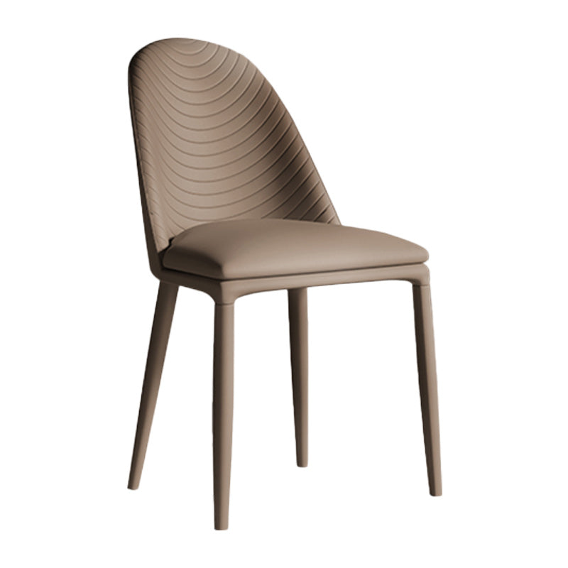 Contemporary Metal Dining Chair Dining Armless Chair for Restaurant Use