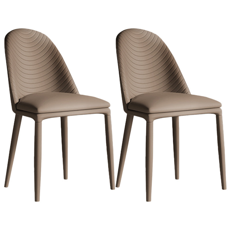 Contemporary Metal Dining Chair Dining Armless Chair for Restaurant Use