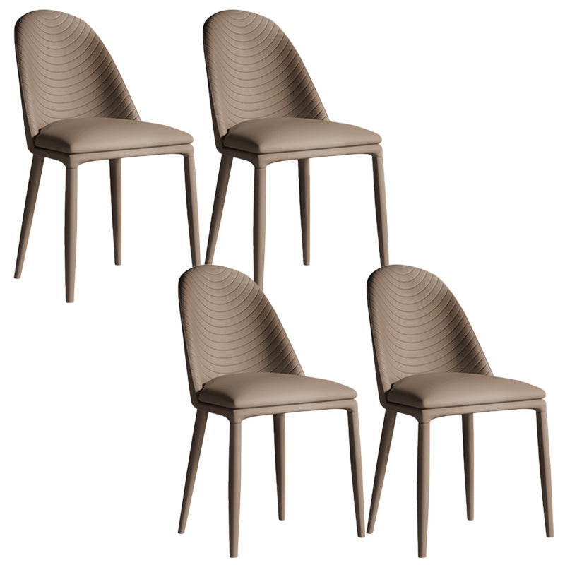 Contemporary Metal Dining Chair Dining Armless Chair for Restaurant Use