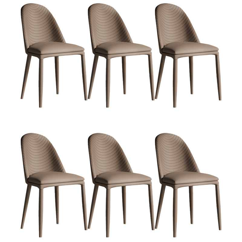 Contemporary Metal Dining Chair Dining Armless Chair for Restaurant Use