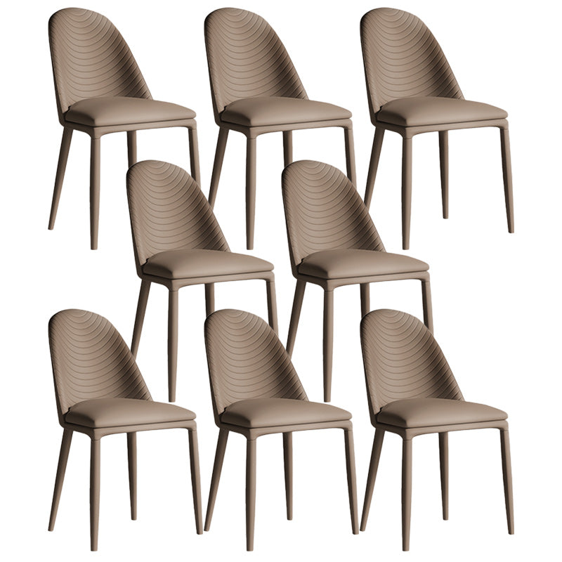 Contemporary Metal Dining Chair Dining Armless Chair for Restaurant Use