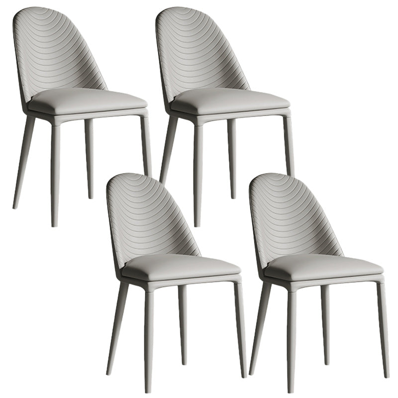 Contemporary Metal Dining Chair Dining Armless Chair for Restaurant Use