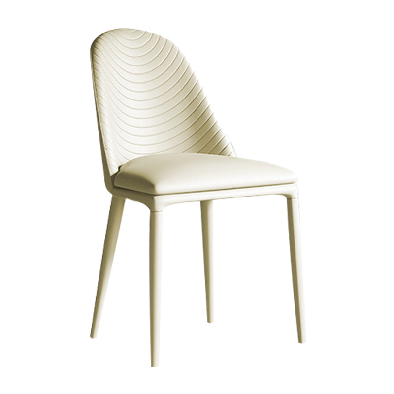 Contemporary Metal Dining Chair Dining Armless Chair for Restaurant Use