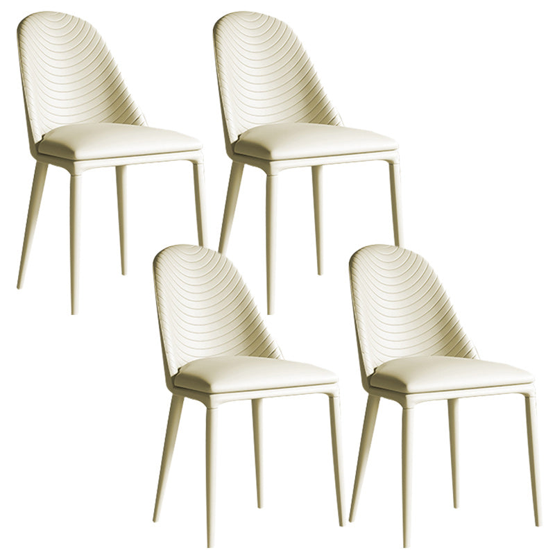 Contemporary Metal Dining Chair Dining Armless Chair for Restaurant Use