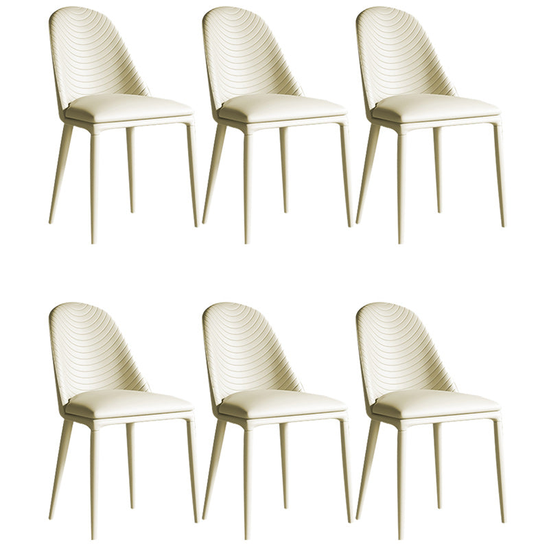 Contemporary Metal Dining Chair Dining Armless Chair for Restaurant Use