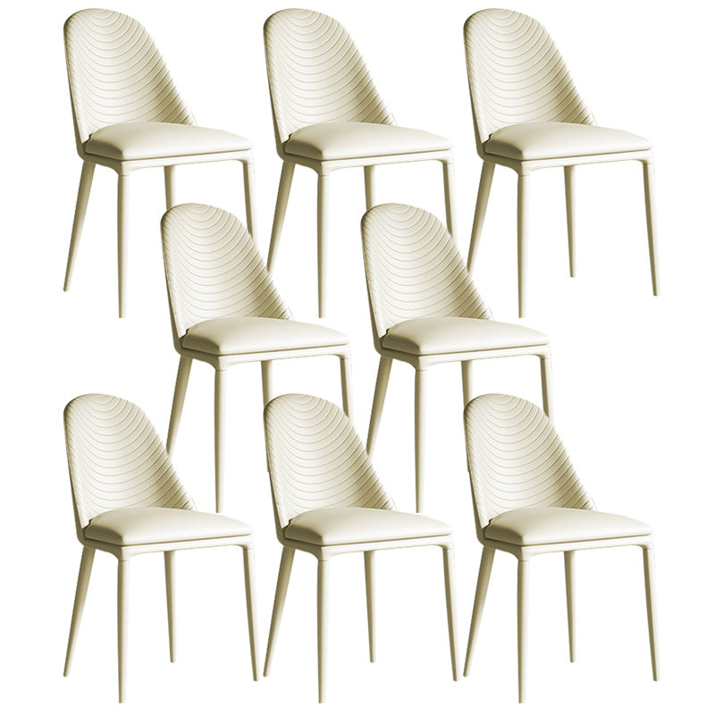 Contemporary Metal Dining Chair Dining Armless Chair for Restaurant Use