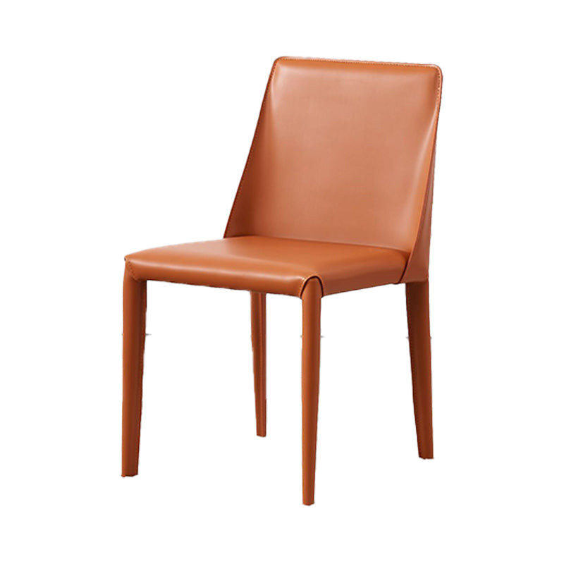 Contemporary Leather Dining Chair Armless Dining Chair for Home Use