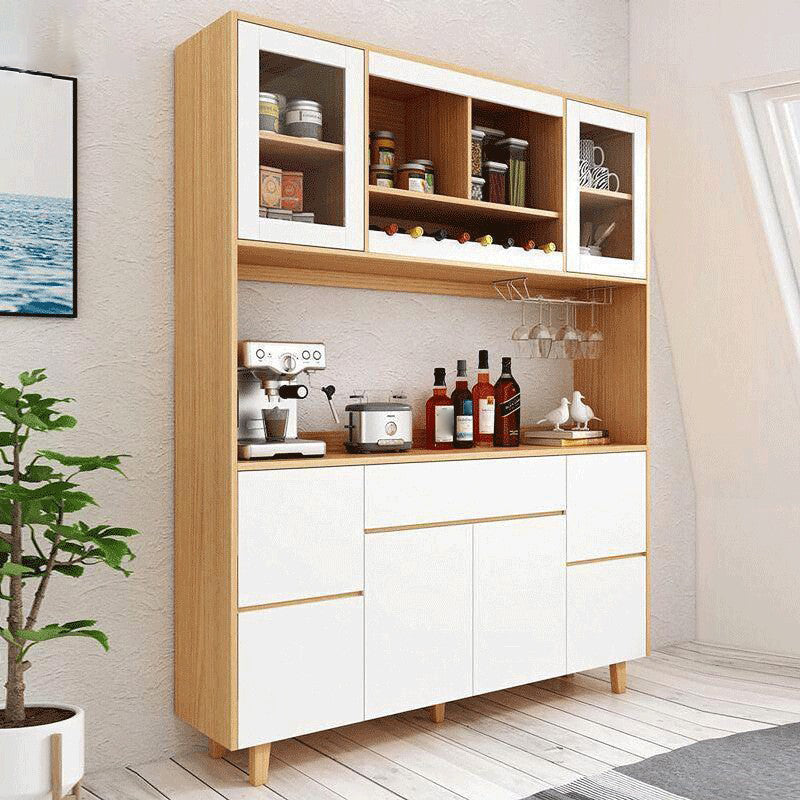 78.74"H Sideboard Modern Style Dining Server with 1 Drawer for Kitchen and Dining Room