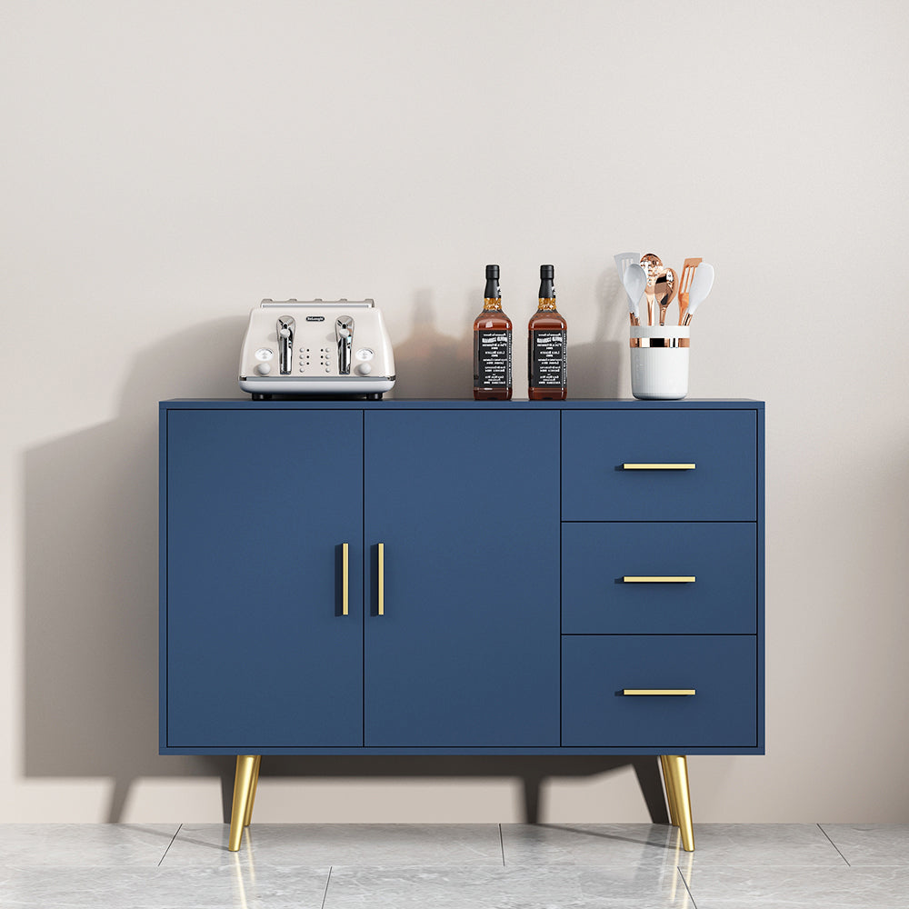 3-Drawer Engineered Wood Server Modern Simple Sideboard for Living Room