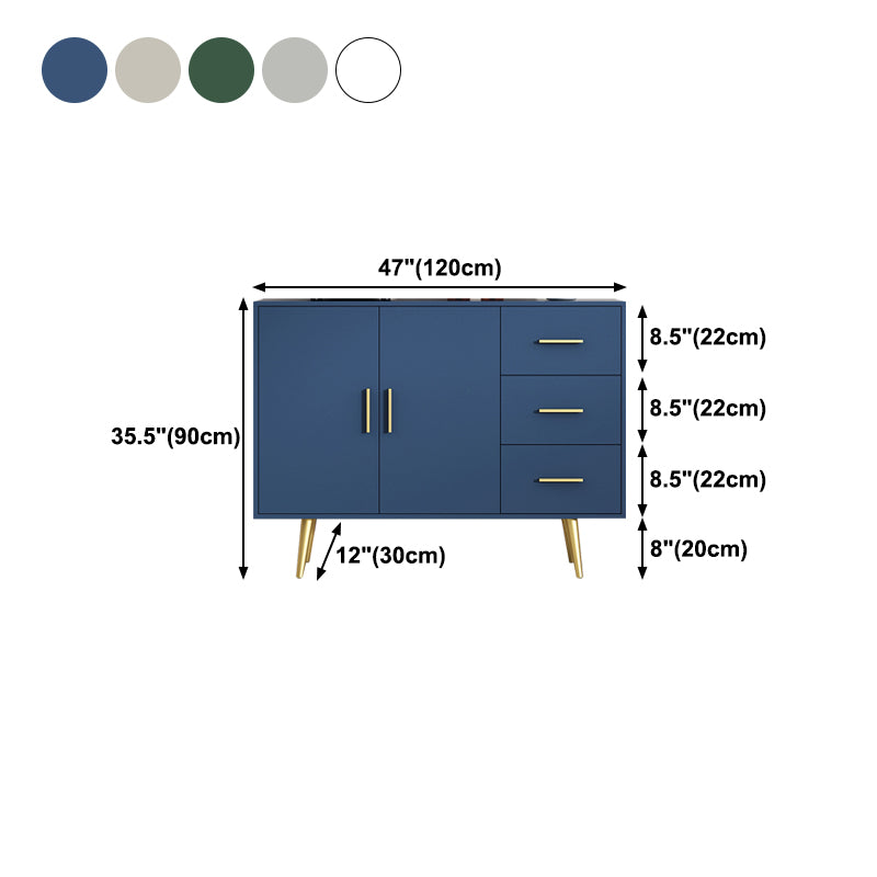 3-Drawer Engineered Wood Server Modern Simple Sideboard for Living Room