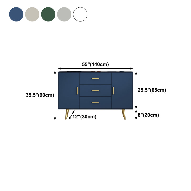 3-Drawer Engineered Wood Server Modern Simple Sideboard for Living Room