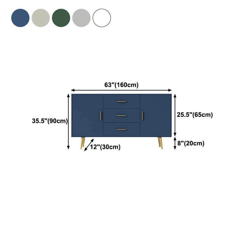 3-Drawer Engineered Wood Server Modern Simple Sideboard for Living Room