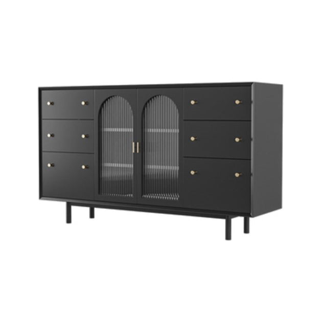 Minimalism 36-inch Height Sideboard 6 Drawer 2 Doors Server for Living Room