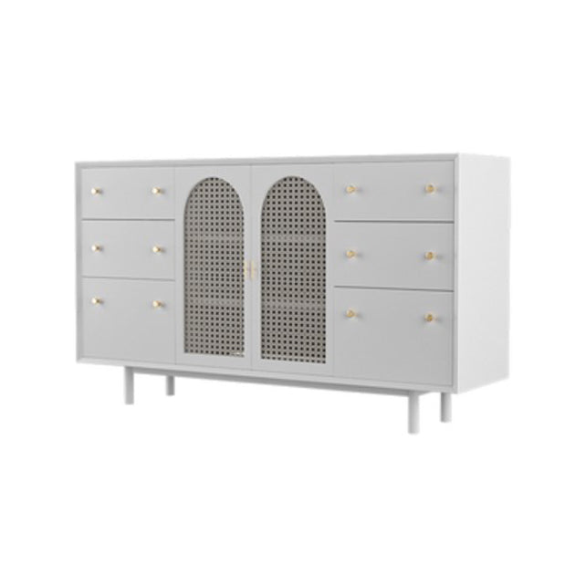 Minimalism 36-inch Height Sideboard 6 Drawer 2 Doors Server for Living Room