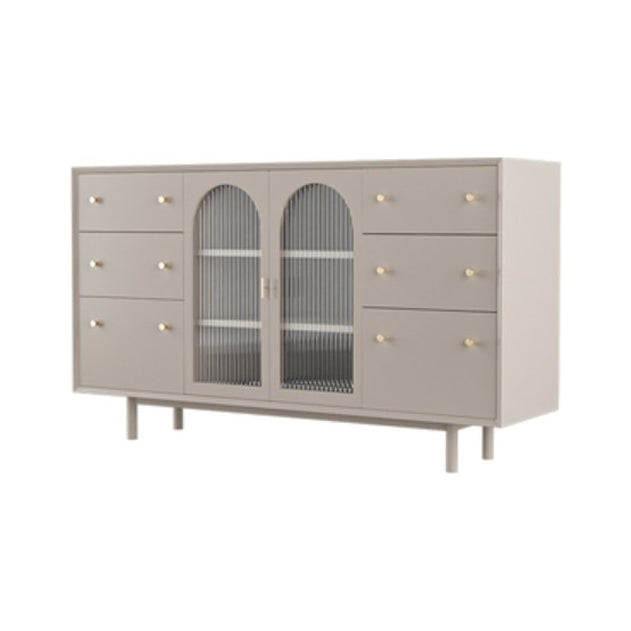 Minimalism 36-inch Height Sideboard 6 Drawer 2 Doors Server for Living Room