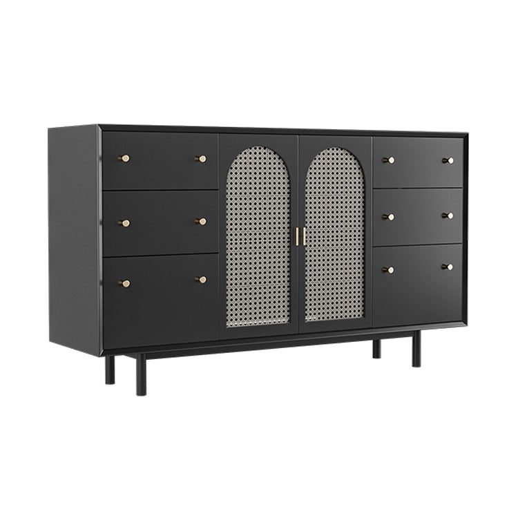 Minimalism 36-inch Height Sideboard 6 Drawer 2 Doors Server for Living Room