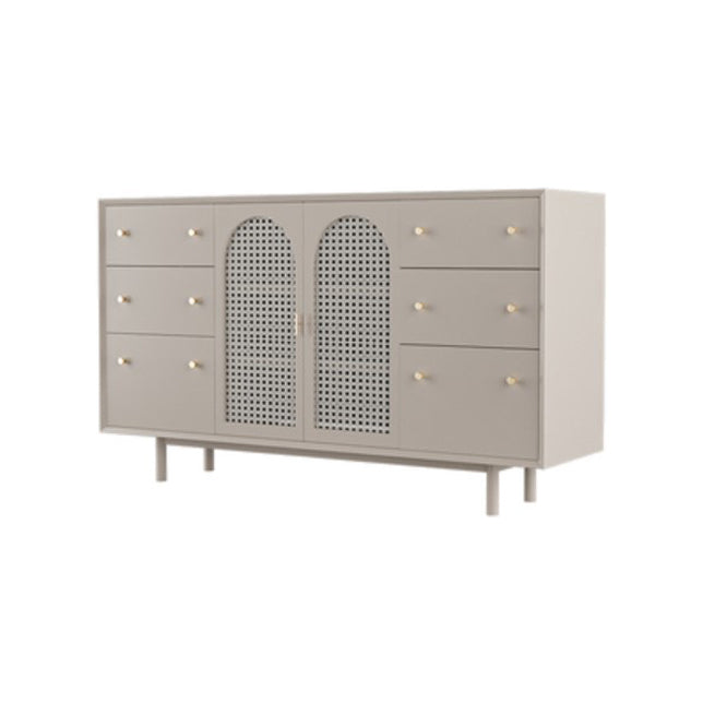 Minimalism 36-inch Height Sideboard 6 Drawer 2 Doors Server for Living Room