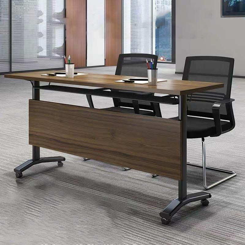 Modern Wooden Office Desk Folding Rectangular Writing Desk for Home