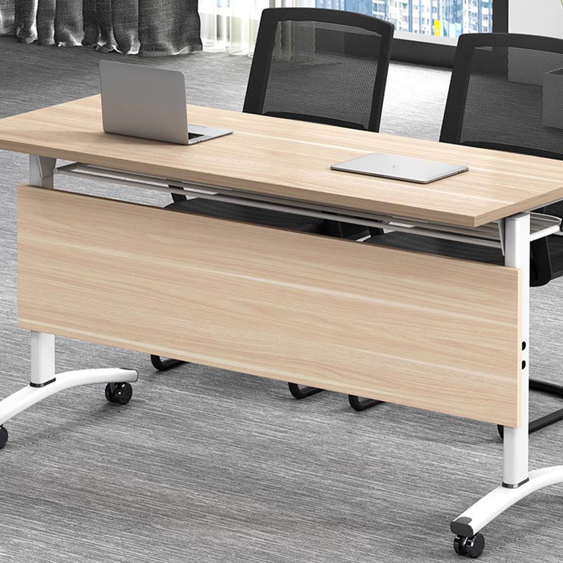 Modern Wooden Office Desk Folding Rectangular Writing Desk for Home