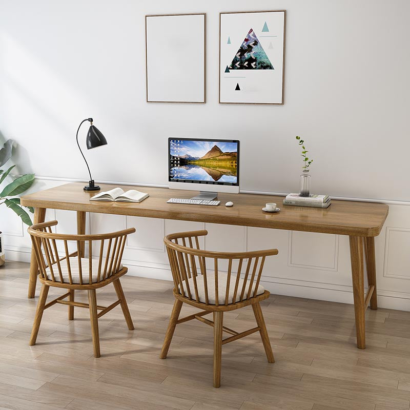 Modern Style Writing Desk Solid Wood H-Shape Office Desk for Home