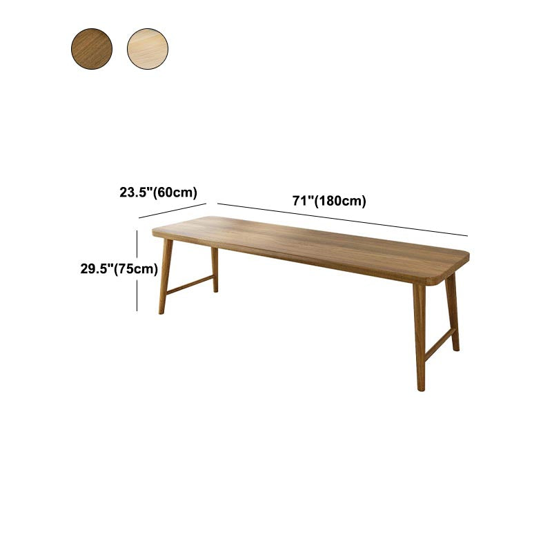 Modern Style Writing Desk Solid Wood H-Shape Office Desk for Home