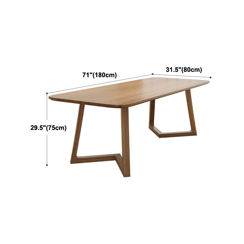 Modern Style Writing Desk Rectangular Solid Wood Office Desk for Home