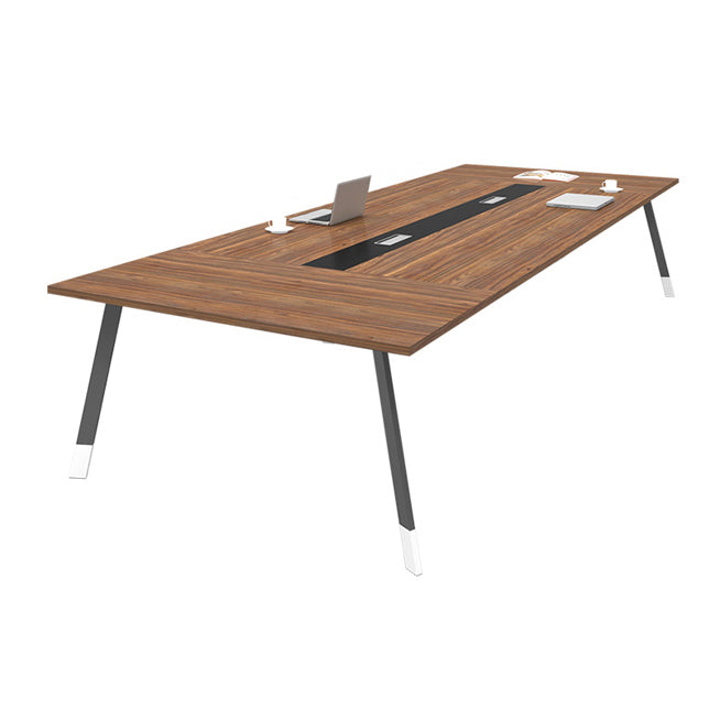 Modern Manufactured Wood Desk Rectangular Office Desk with Metal Legs