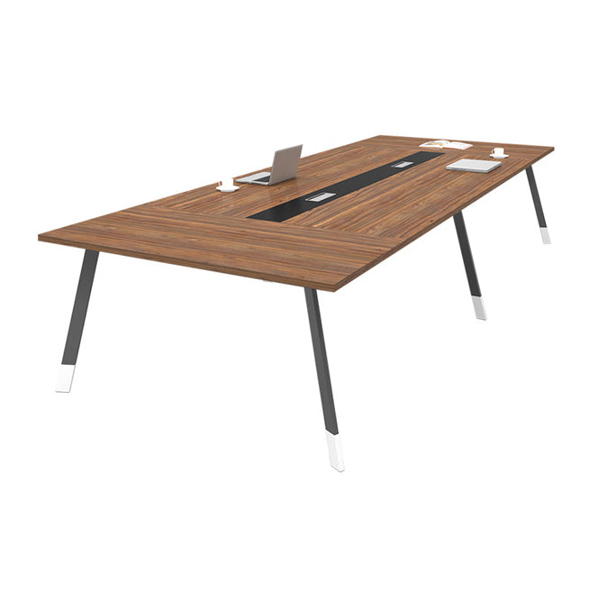 Modern Manufactured Wood Desk Rectangular Office Desk with Metal Legs