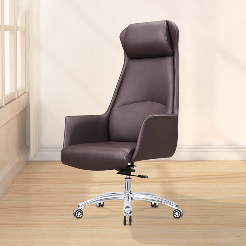 Executive Swivel Chair with Chrome Base Modern Computer Chair with Wheels