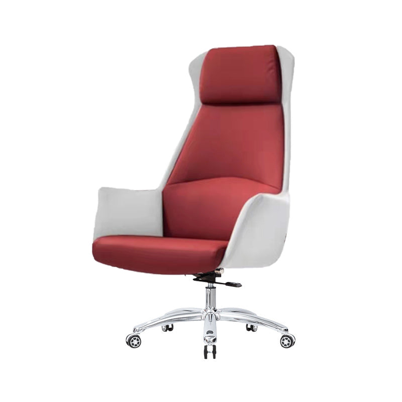 Executive Swivel Chair with Chrome Base Modern Computer Chair with Wheels