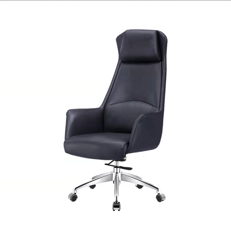 Executive Swivel Chair with Chrome Base Modern Computer Chair with Wheels