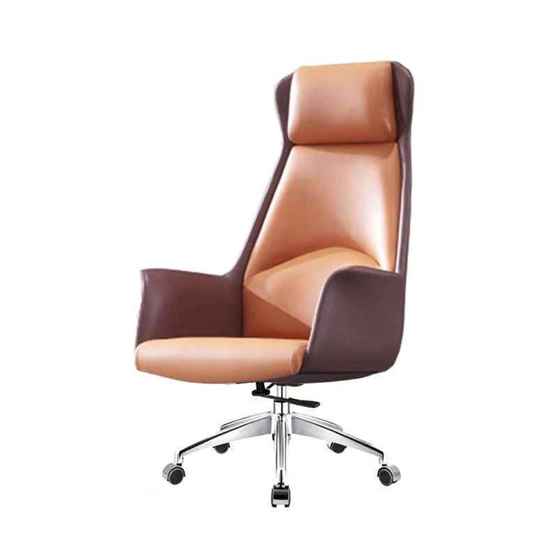 Executive Swivel Chair with Chrome Base Modern Computer Chair with Wheels