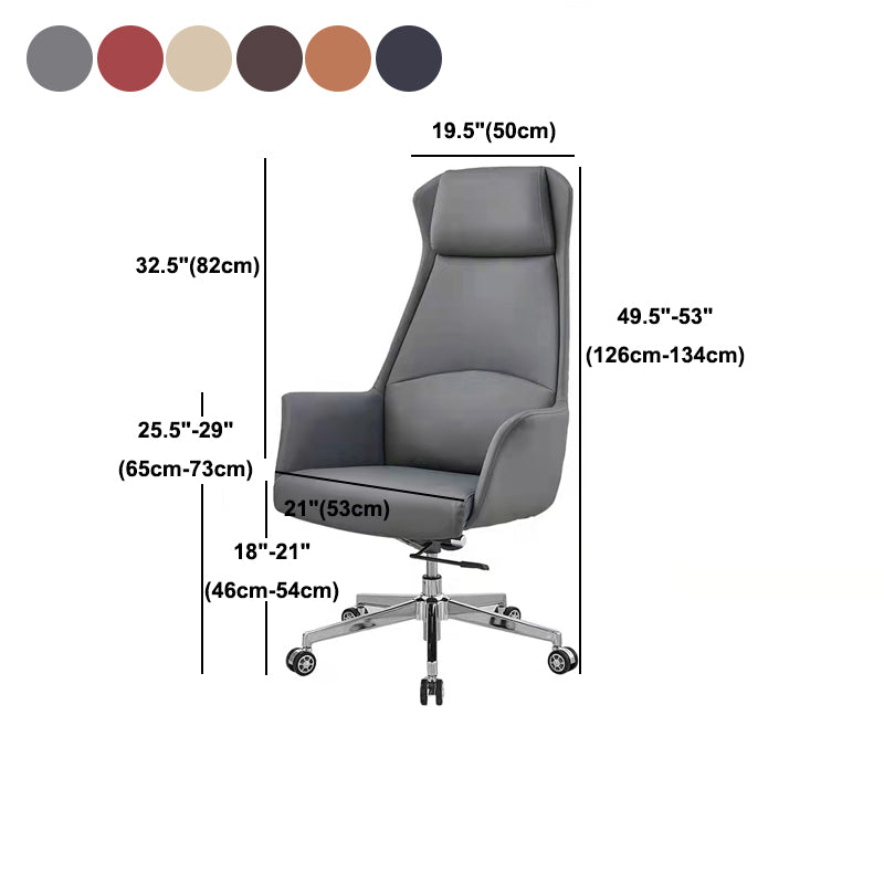 Executive Swivel Chair with Chrome Base Modern Computer Chair with Wheels