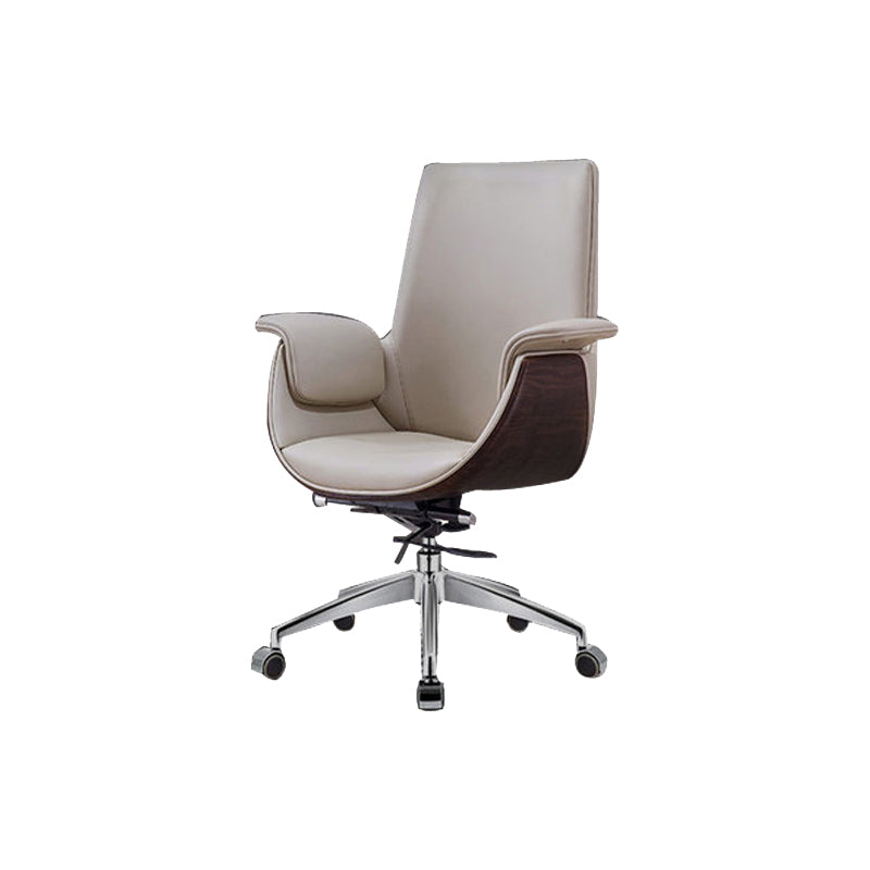 Executive Ergonomic Task Chair Chrome Metal Base Contemporary Office Chair